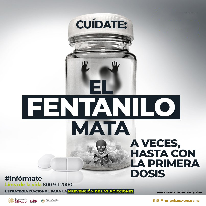 Aléjate de las drogas. El fentanilo te mata.